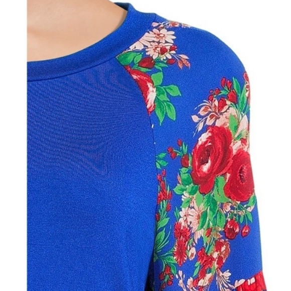 The Pioneer Woman Mixed Media Long Sleeve Patterned Top. - Picture 3 of 3